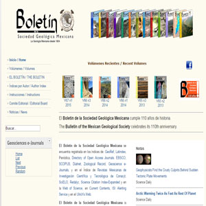Imagen del Boletín de la Sociedad Geológica Mexicana es una revista electrónica