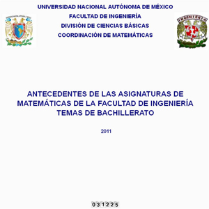 Imagen de antecedentes de las asignaturas de matemáticas de la Facultad de Ingeniería.