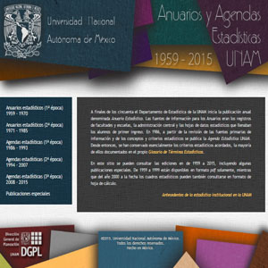 Imagen sobre Anuarios y agendas estadísticas UNAM