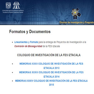 Imagen sobre Formatos y documentos de la División de Investigación y Posgrado.