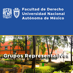 Dividida en dos, parte superior escudos UNAM y de la facultad y en la parte inferior foto de jardín y título del recurso sobre ella 