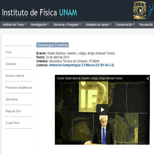 Imagen de los eventos celebrados en el Instituto de Física de la UNAM