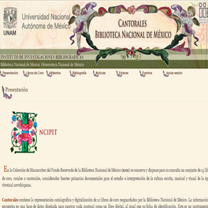 Imagen sobre la colección de cantorales de la Biblioteca Nacional de México 