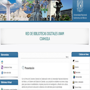 Imagen sobre la Red de bibliotecas digitales de la UNAM Coahuila 