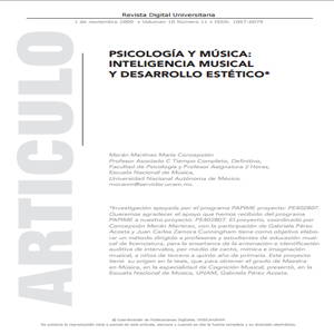 Psicología y música: inteligencia musical y desarrollo estético