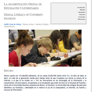 Imagen sobre la alfabetización digital de estudiantes universitarios 