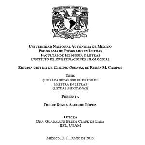 Edición crítica de Claudio Oronoz, de Rubén M. Campos