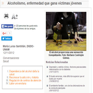 Imagen sobre alcoholismo, enfermedad que gana victimas jóvenes 