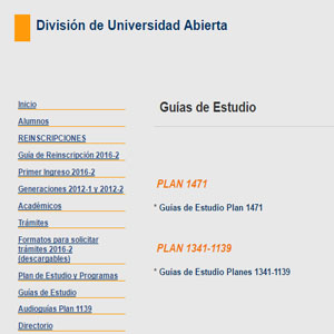 Imagen sobre las guías de estudio de la División de Universidad Abierta de Facultad de Derecho