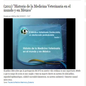 Imagen sobre la historia de la Medicina Veterinaria en el mundo y en México