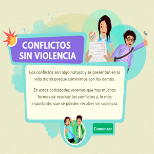 Imagen sobre los conflictos sin violencia. 