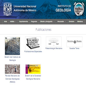 Imagen sobre las publicaciones del Instituto de Geología 