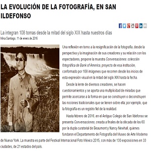 Imagen sobre La evolución de la fotografía, en San Ildefonso