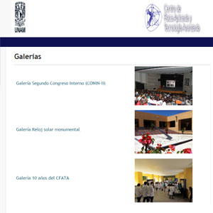 Imagen sobre Galerías del Centro de Física Aplicada y Tecnología Avanzada.