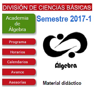 Imagen sobre Sección académica de Álgebra.