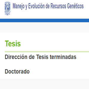Imagen sobre las Tesis del laboratorio de Manejo y Evolución de Recursos Genéticos.