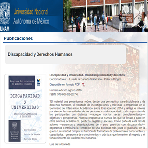 Imagen sobre las Publicaciones del Programa Universitario de Derechos Humanos UNAM.