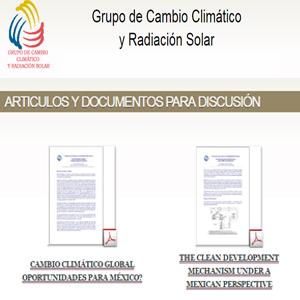 Imagen sobre Artículos y documentos para discusión del Grupo de Cambio Climático y Radiación Solar. 