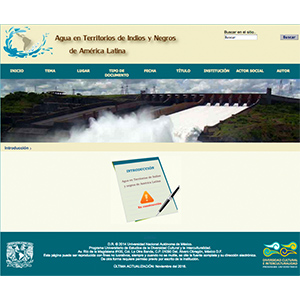 Página principal de Agua en territorios de indios y negros de América Latina.