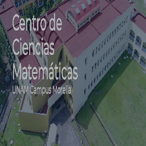 Imagen del Centro de Ciencias Matemáticas Morelia, con letras que dicen su nombre.