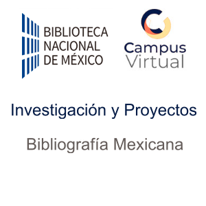 Fondo blanco, logo de la biblioteca nacional y logo de campus virtual