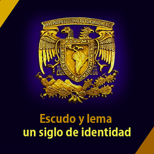 Imagen con el escudo de la UNAM en color dorado y letras a dos tonos con el título del recurso