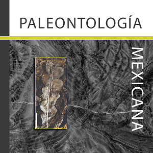 Sobre una franja blanca se encuentra el título del recurso, debajo se pueden ver dos imágenes de fósiles y en el costado derecho unas letras en color blanco