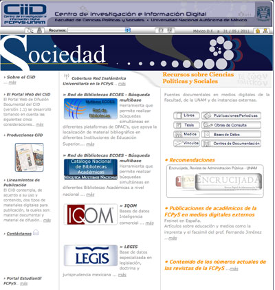 Imagen de Información digital FCPyS