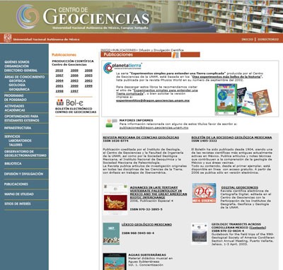 Imagen de Publicaciones Geociencias